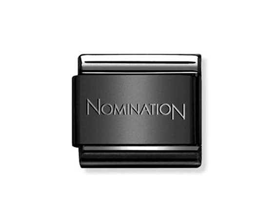 Charm Nomination in Acciaio LINK BASE NERO OPACO - LINK BASE NERO OPACO